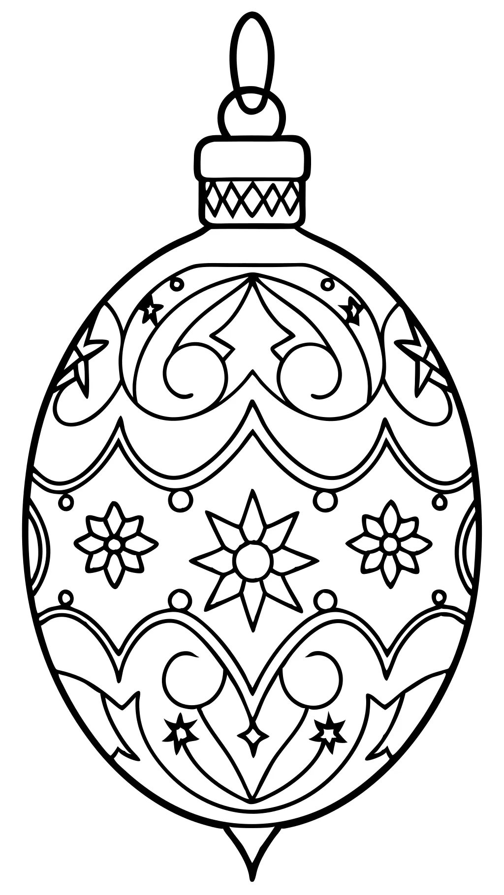 blank ornament coloring page